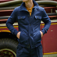 Bowler Sweatjacke Navy Fishbone