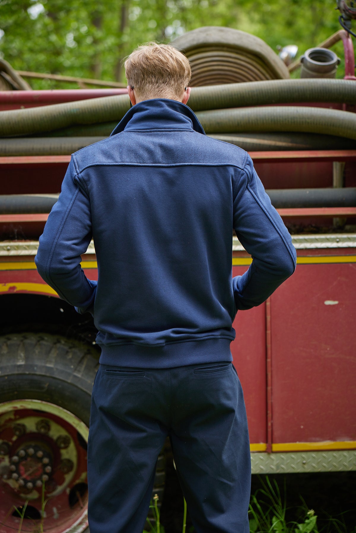 Bowler Sweatjacke Navy Fishbone