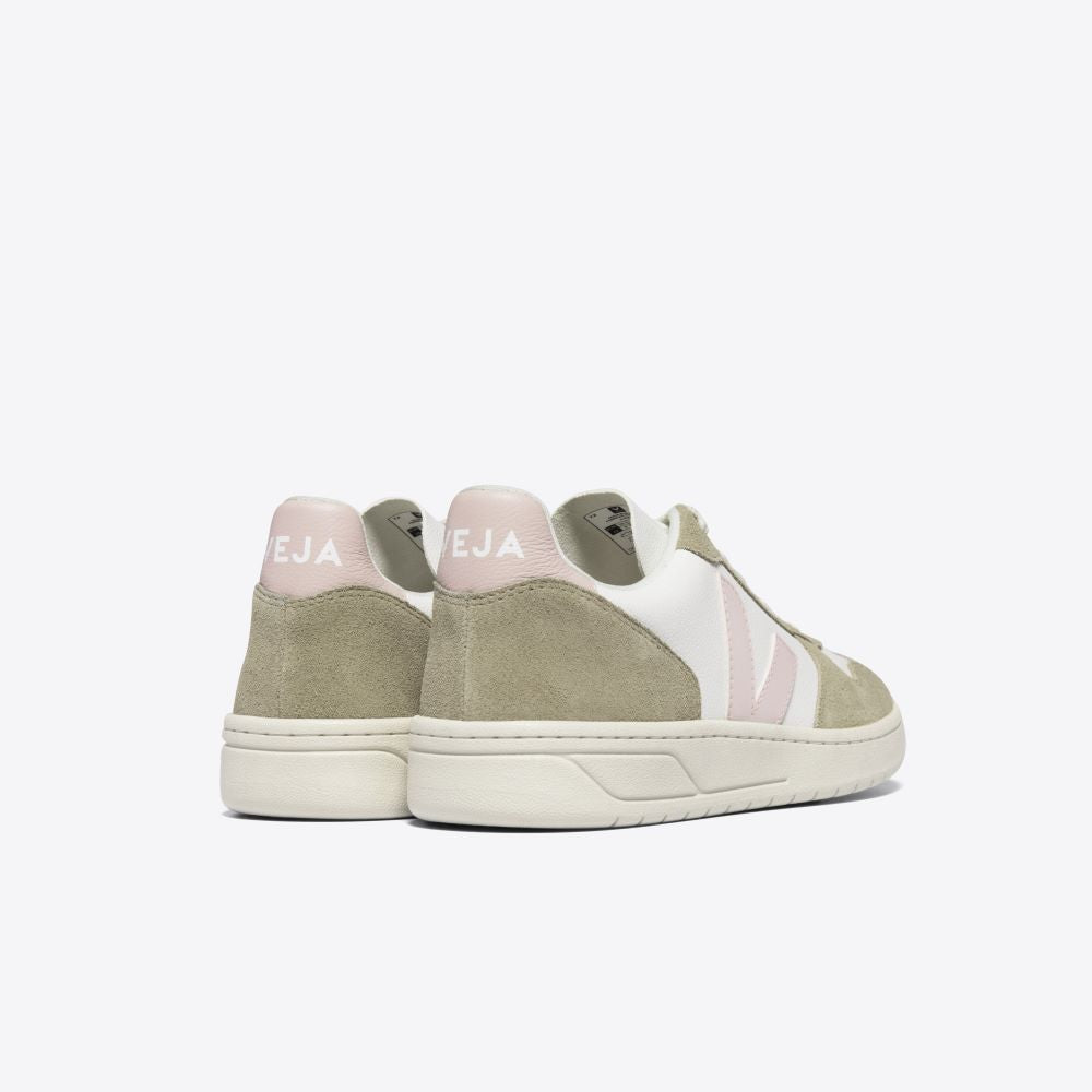Veja V-10 Chromefree Leather Extra-White Petale Sahara