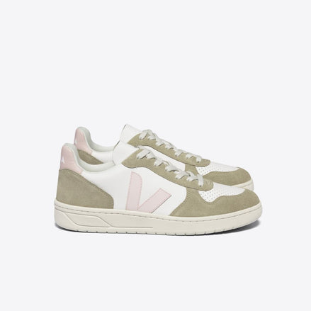 Veja V-10 Chromefree Leather Extra-White Petale Sahara