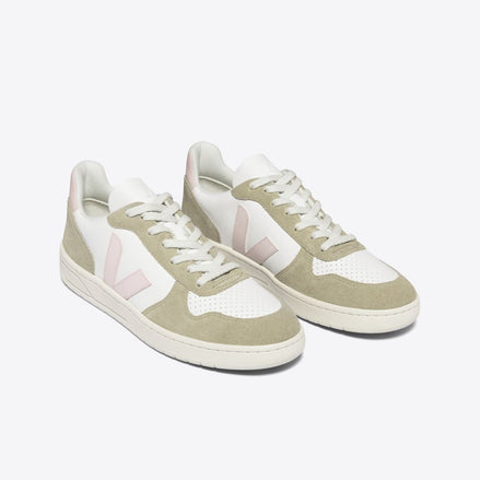 Veja V-10 Chromefree Leather Extra-White Petale Sahara