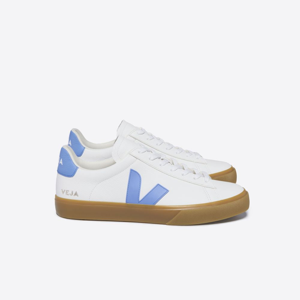 Veja Campo Chromefree Leather Extra-White Aqua Natural