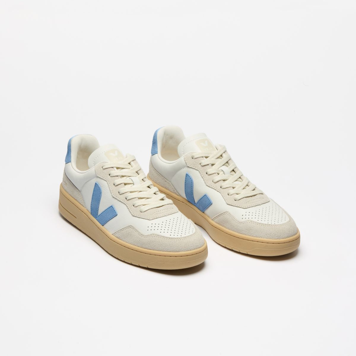 Veja V-90 Leather White Aqua Natural