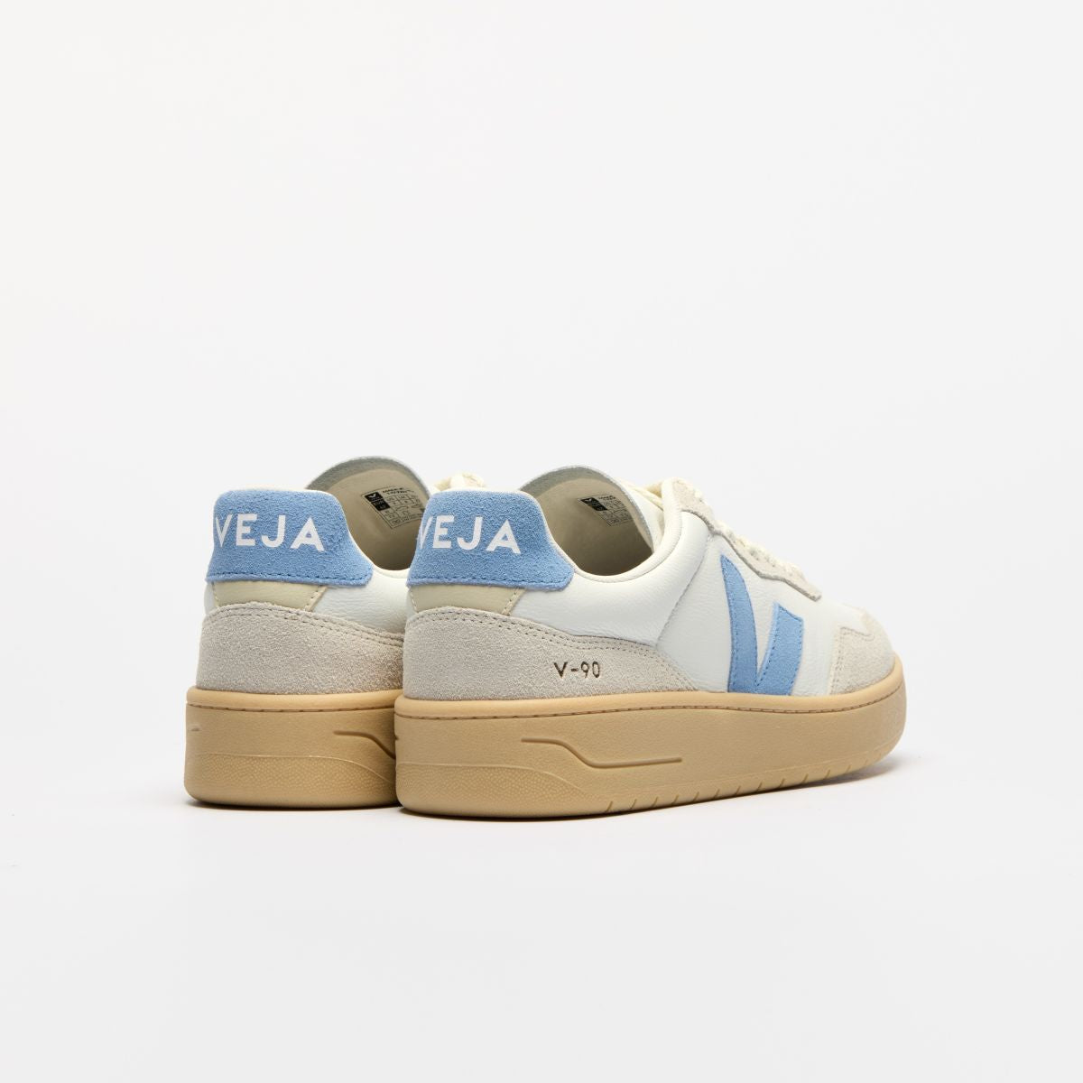 Veja V-90 Leather White Aqua Natural