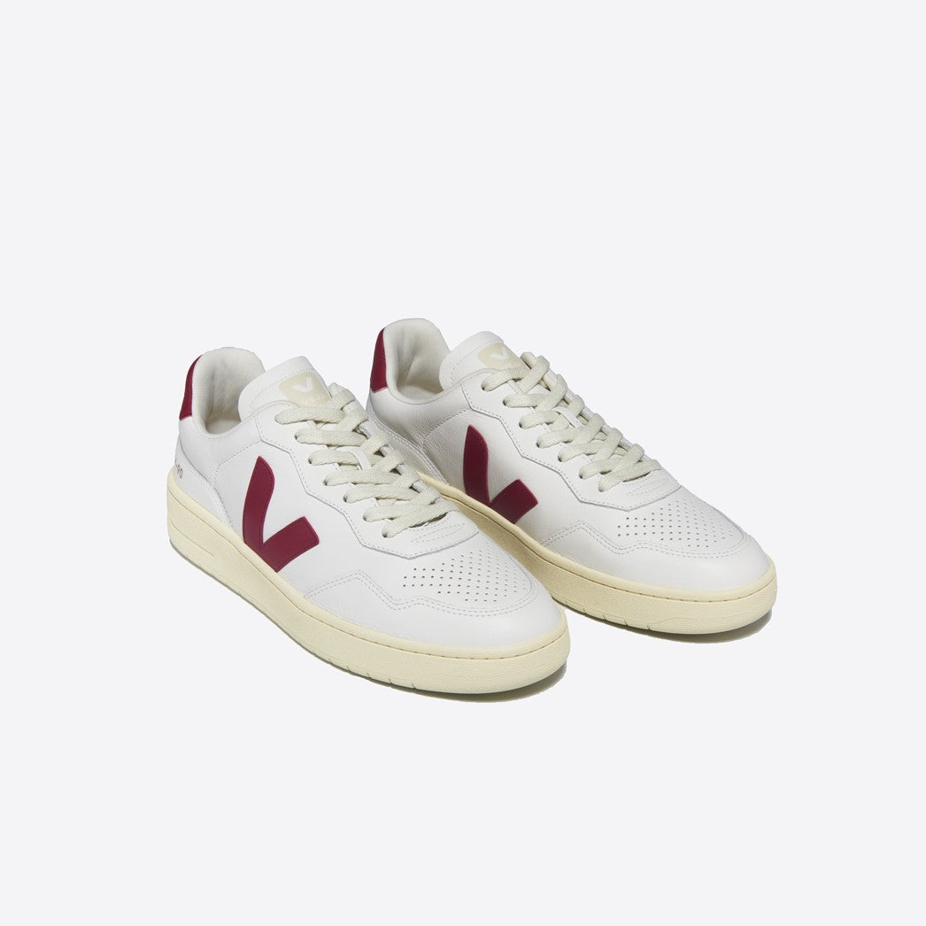 Veja V-90 Leather White Marsala