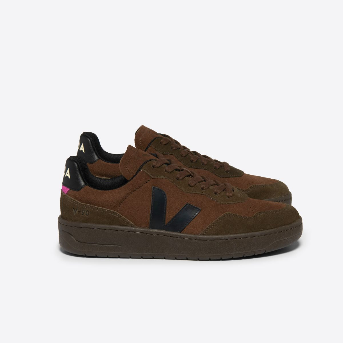 Veja V-90 Suede Walnut Black