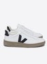 Veja V-12 Leather Extra-White Black Dune