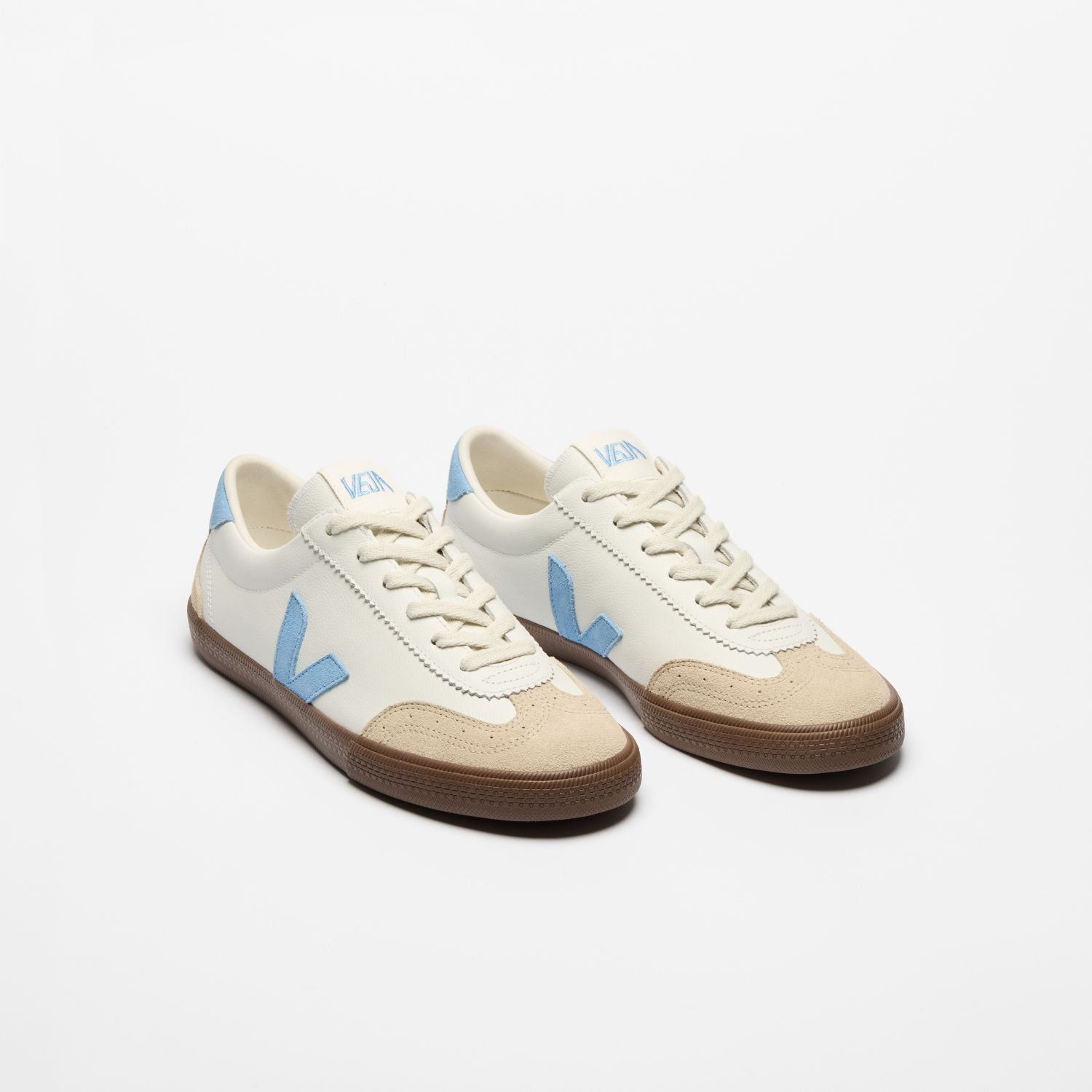 Veja Volley Leather White Aqua Bark