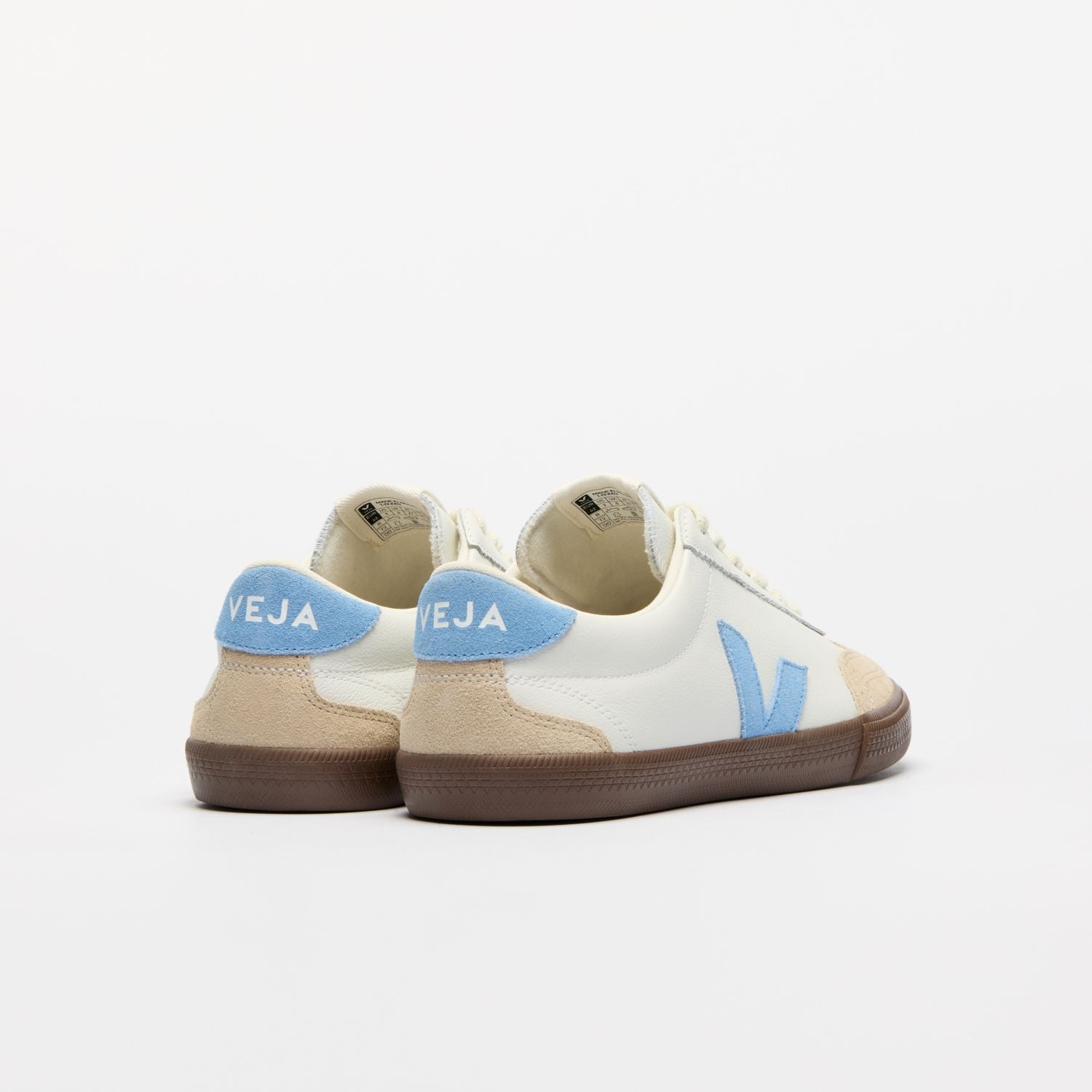 Veja Volley Leather White Aqua Bark