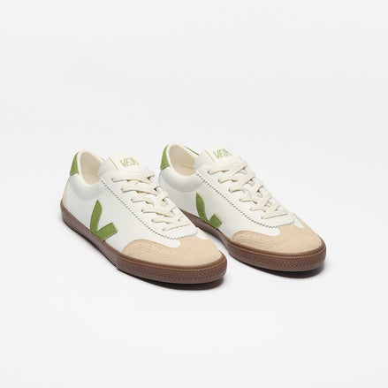 Veja Volley Leather White Kiwi Bark