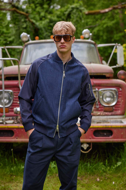 Bowler Berlin Bomber Jacke Midnight Blue
