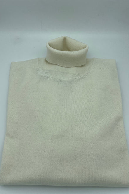 Bowler Berlin "Dolcevita" Merino-Kaschmir Rollkragen Offwhite