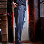 Bowler Berlin Gurkha Hose Pepita Grau-Blau
