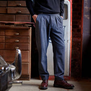 Bowler Berlin Gurkha Hose Pepita Grau-Blau