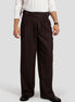 Bowler Berlin Gurkha Hose "Status" Fischgrat Dunkelbraun (Wide Leg)