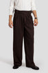 Bowler Berlin Gurkha Hose "Status" Fischgrat Dunkelbraun (Wide Leg)