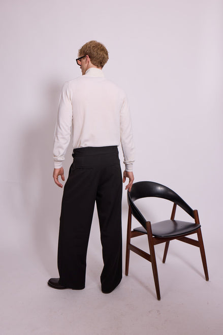 Bowler Berlin Gurkha Hose "Status" Schwarz (wide leg)