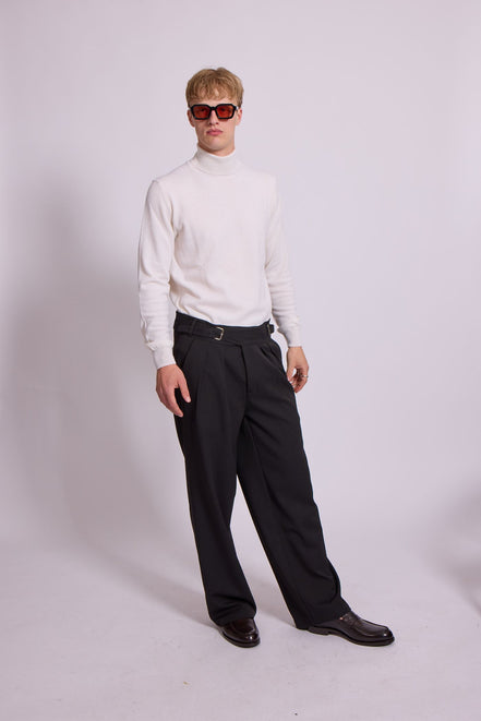 Bowler Berlin Gurkha Hose "Status" Schwarz (wide leg)