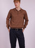 Bowler Berlin Merino Polo braun-meliert