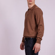 Bowler Berlin Merino Polo braun-meliert