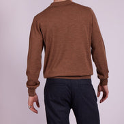Bowler Berlin Merino Polo braun-meliert