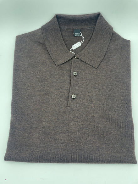 Bowler Berlin Merino Polo Dunkelbraun