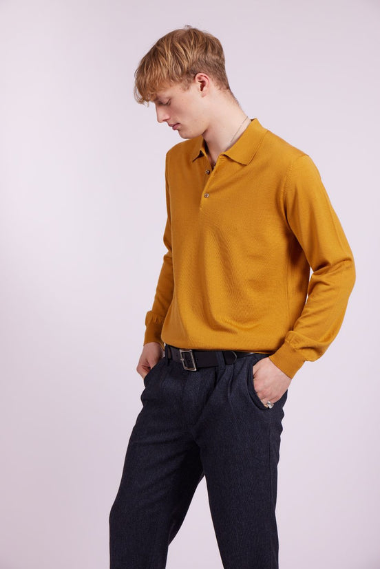 Bowler Berlin Merino Polo gold gelb