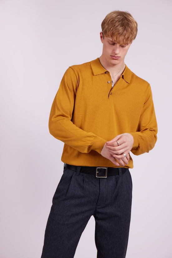 Bowler Berlin Merino Polo gold gelb