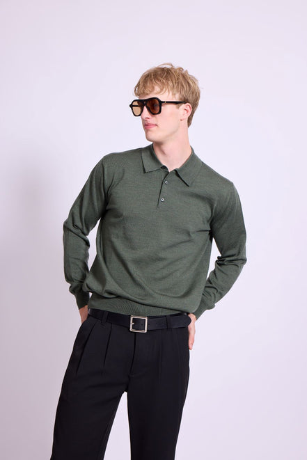 Bowler Berlin Merino Polo Loden