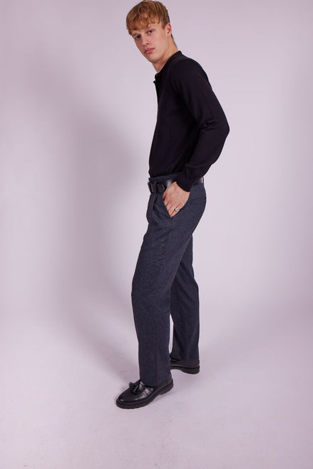 Bowler Berlin Merino Polo Schwarz