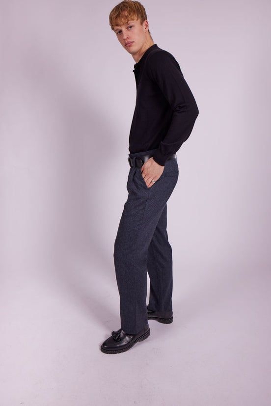 Bowler Berlin Merino Polo Schwarz
