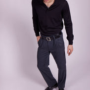 Bowler Berlin Merino Polo Schwarz