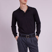 Bowler Berlin Merino Polo Schwarz