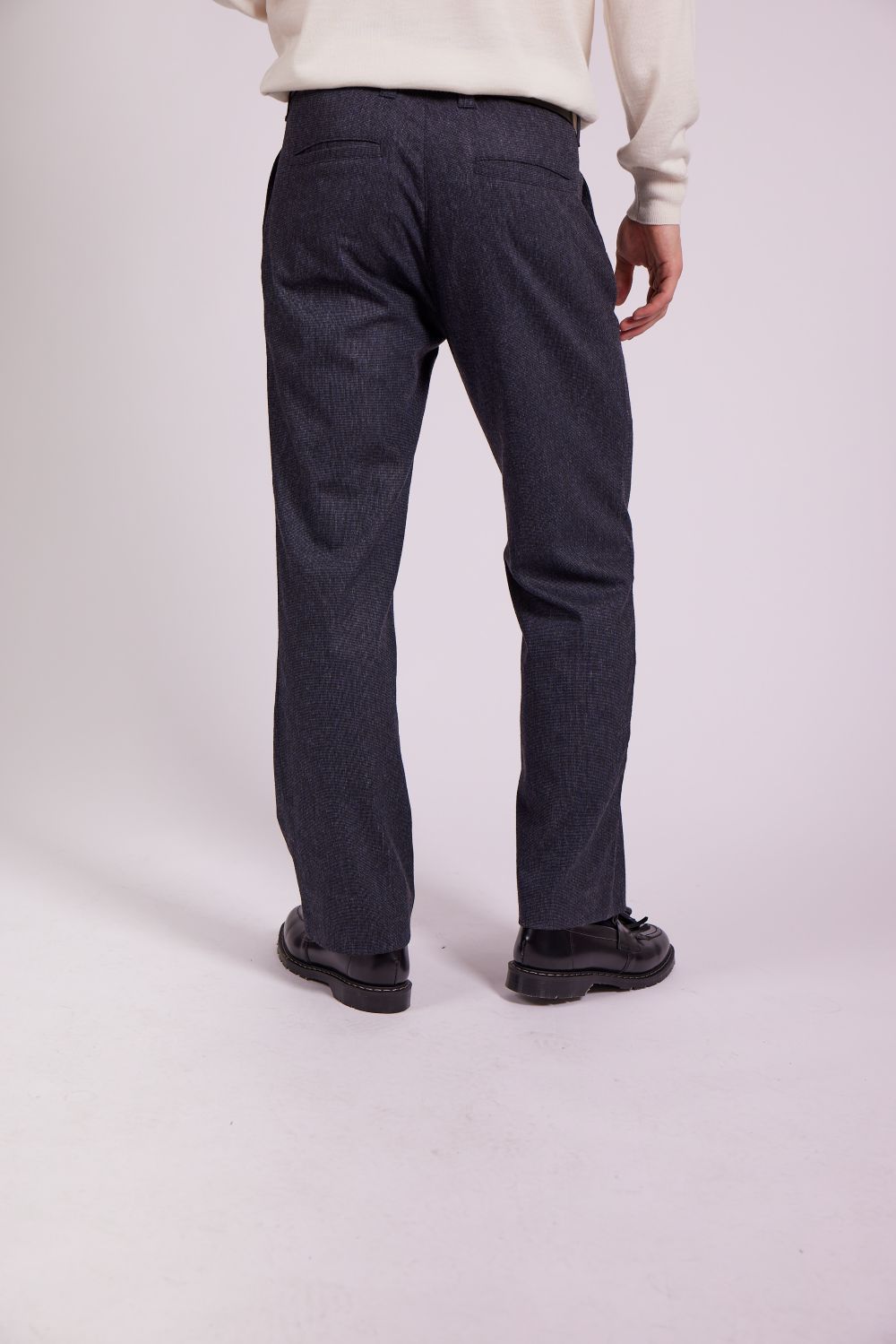 Bowler Berlin "Gatsby" Hose Schwarz-Blau (high waist & straight leg)