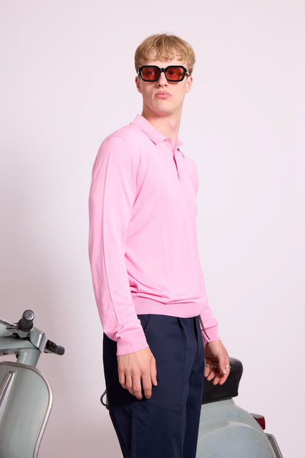 Bowler Berlin Seide Polo rosa