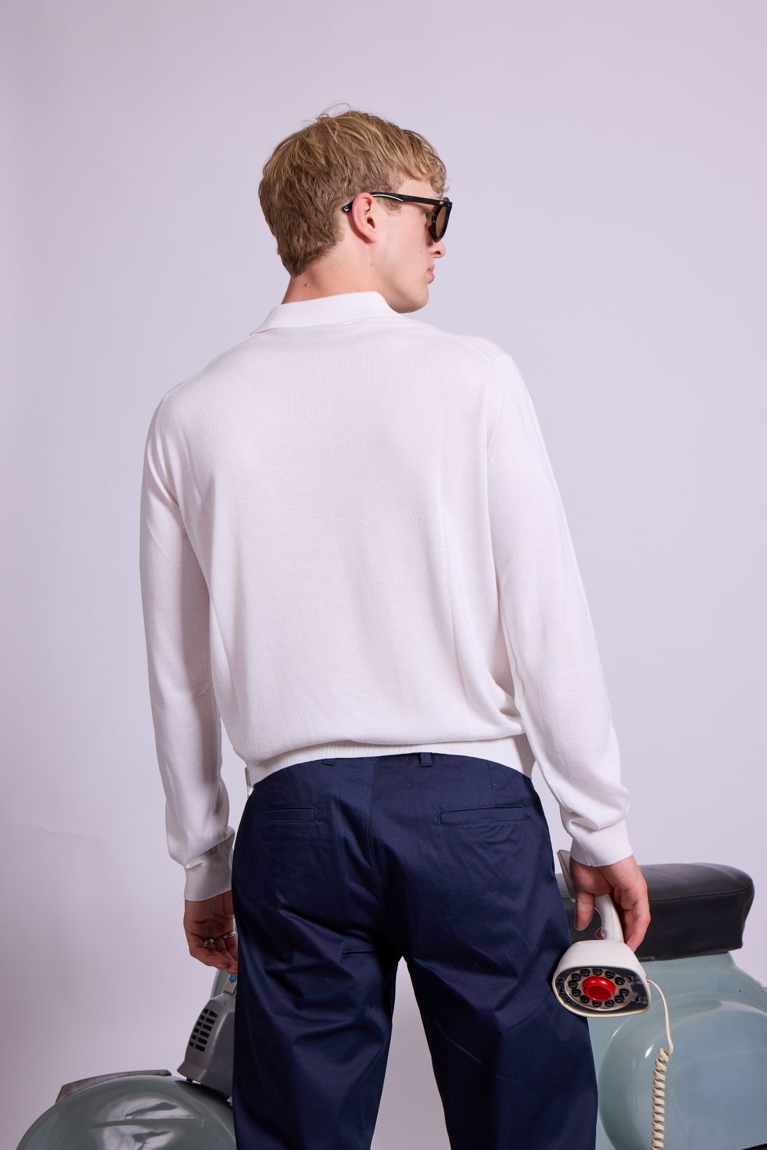 Bowler Berlin Seide Polo creme weiss