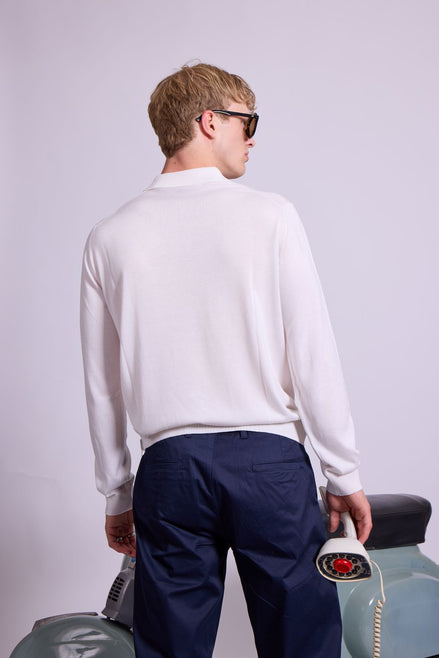 Bowler Berlin Seide Polo creme weiss