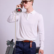 Bowler Berlin Seide Polo creme weiss