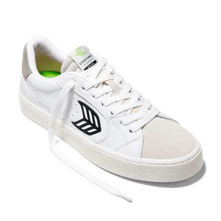 Cariuma Salvas Premium Leather White Black