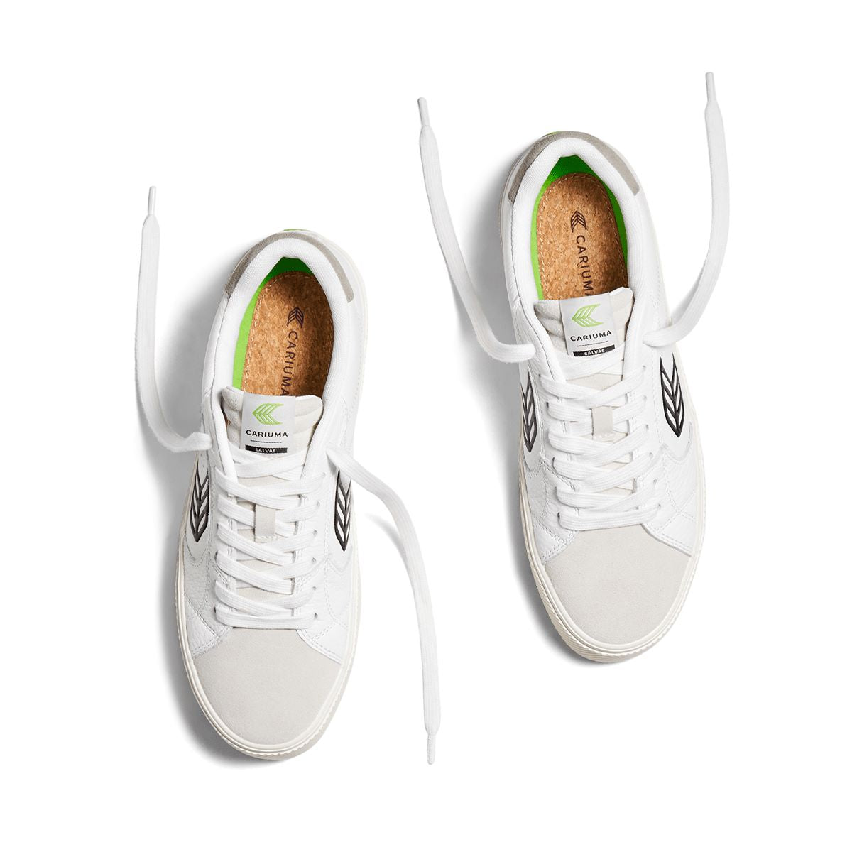 Cariuma Salvas Premium Leather White Black
