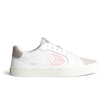 Cariuma Salvas Premium Leather White Rose