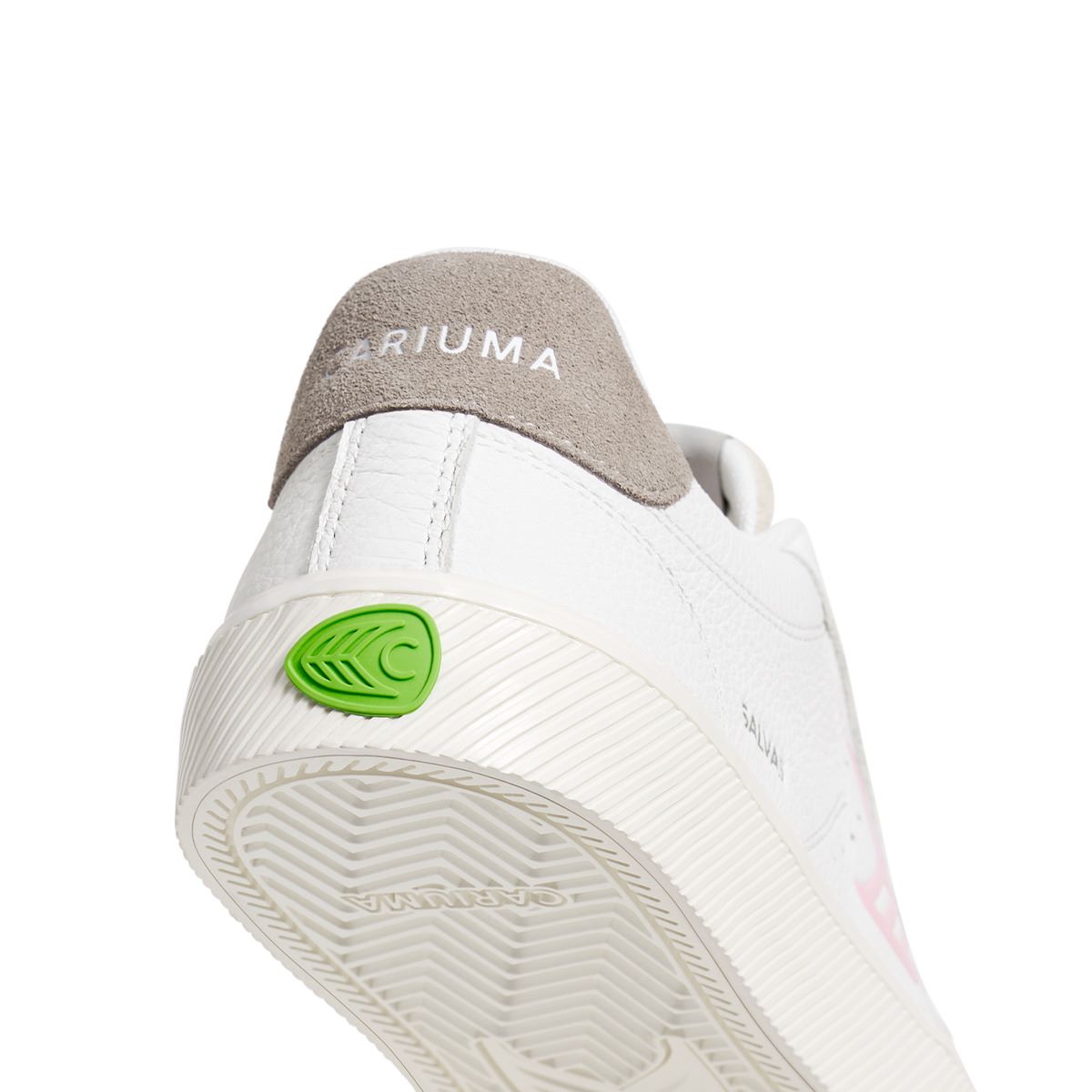 Cariuma Salvas Premium Leather White Rose