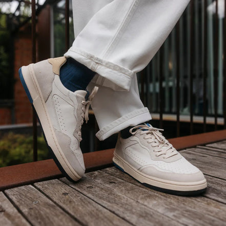 Clae "Haywood" Off-white pebble blue