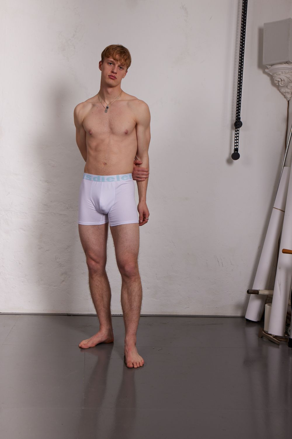 Eisdieler Unterhose weiß und eisblau