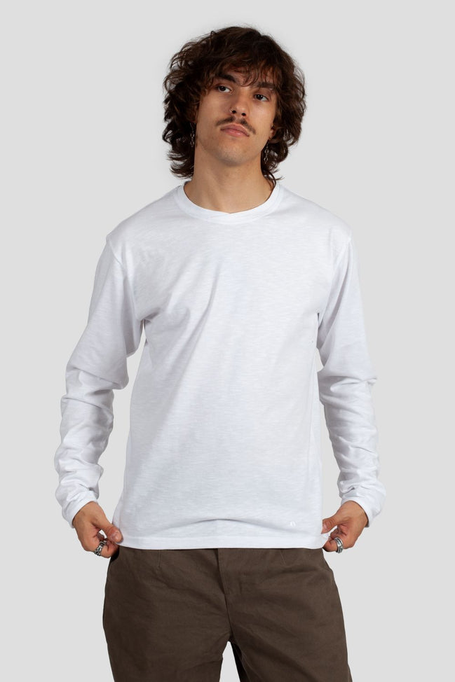 Eisdieler Longsleeve Weiß (flap over neck trial)