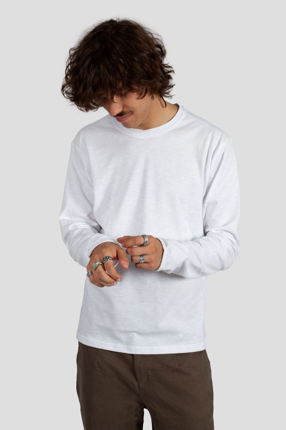 Eisdieler Longsleeve Weiß (flap over neck trial)