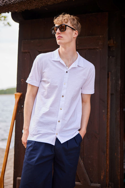 LA CONCH Kurzarm Poloshirt "Eleuthera" weiß