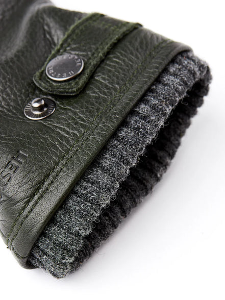 Hestra "Utsjö" Elchleder Handschuh Dark Forest