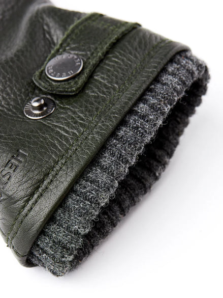 Hestra "Utsjö" Elchleder Handschuh Dark Forest
