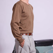 Director´s Cut Merinowolle Pullover tabakmeliert